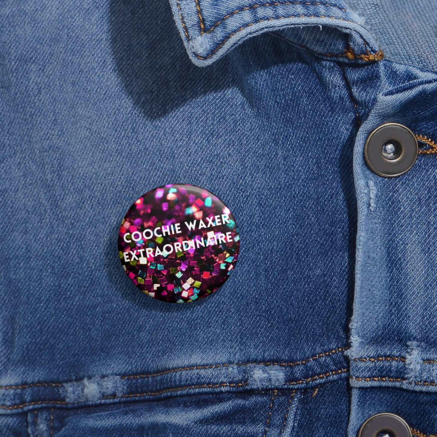 Party Glitter Pin Buttons