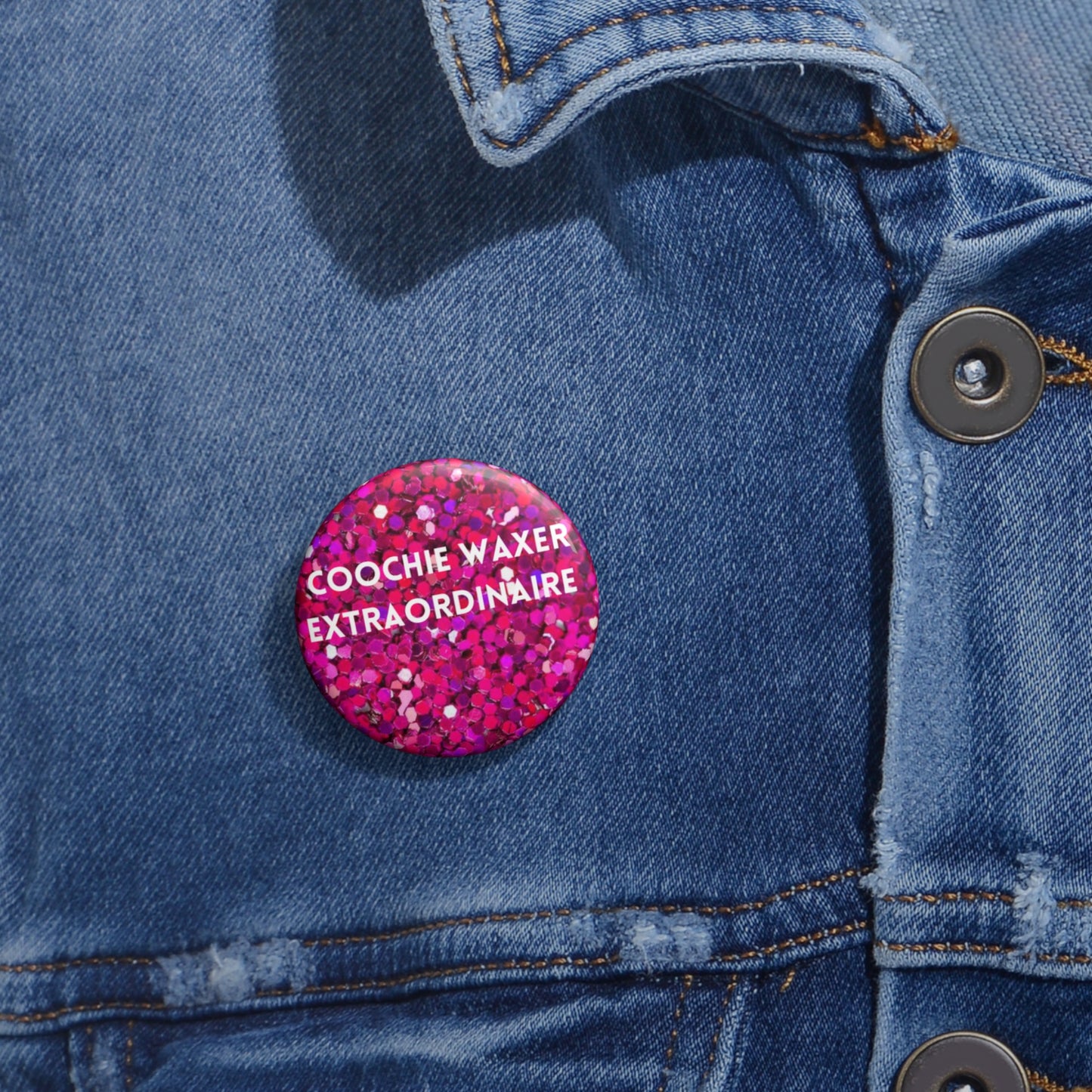 Barbie Glitter Pin Buttons